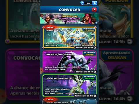 3 convocações em Atlântida em busca do Poseidon.