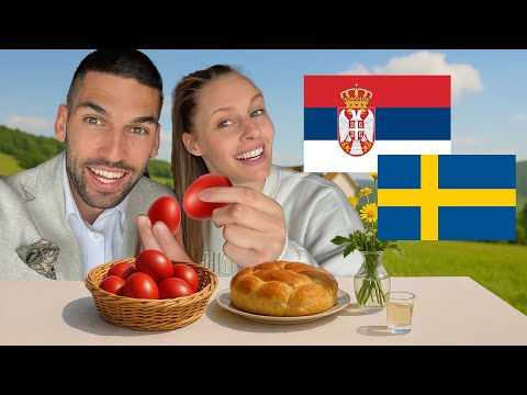 ŠVEDJANI Slave Uskrs u SRBIJI 🇸🇪🇷🇸 Reakcija na naše Običaje!