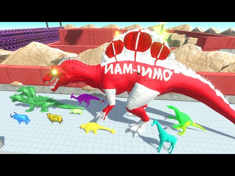 ESCAPE FROM OMNI - MAN  SPINOSAURUS - Animal Revolt Battle Simulator