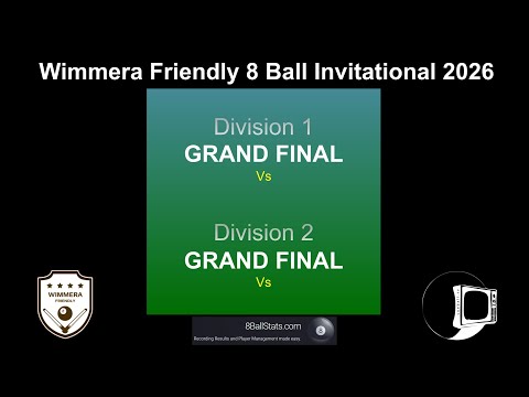 Wimmera Friendly 8 Ball 2026 - Division 1 & 2 GRAND FINALS