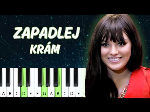 Ewa Farna - Zapadlej krám  (piano tutorial | noty | MIDI | české písničky)