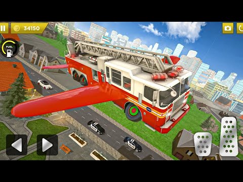 Flying Fire Truck Driving Sim - Android Gameplay FHD