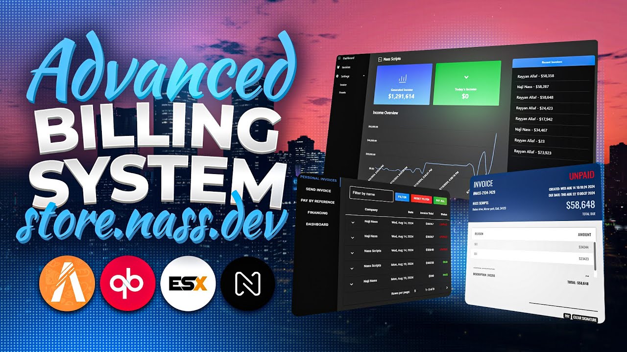 Nass Advanced Billing FiveM [ QBCore / ESX ] thumbnail 2