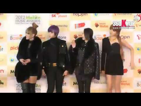 [Vietsub] 2NE1 Melon Music Awards 2012 - Red Carpet + Interview {21 Team}