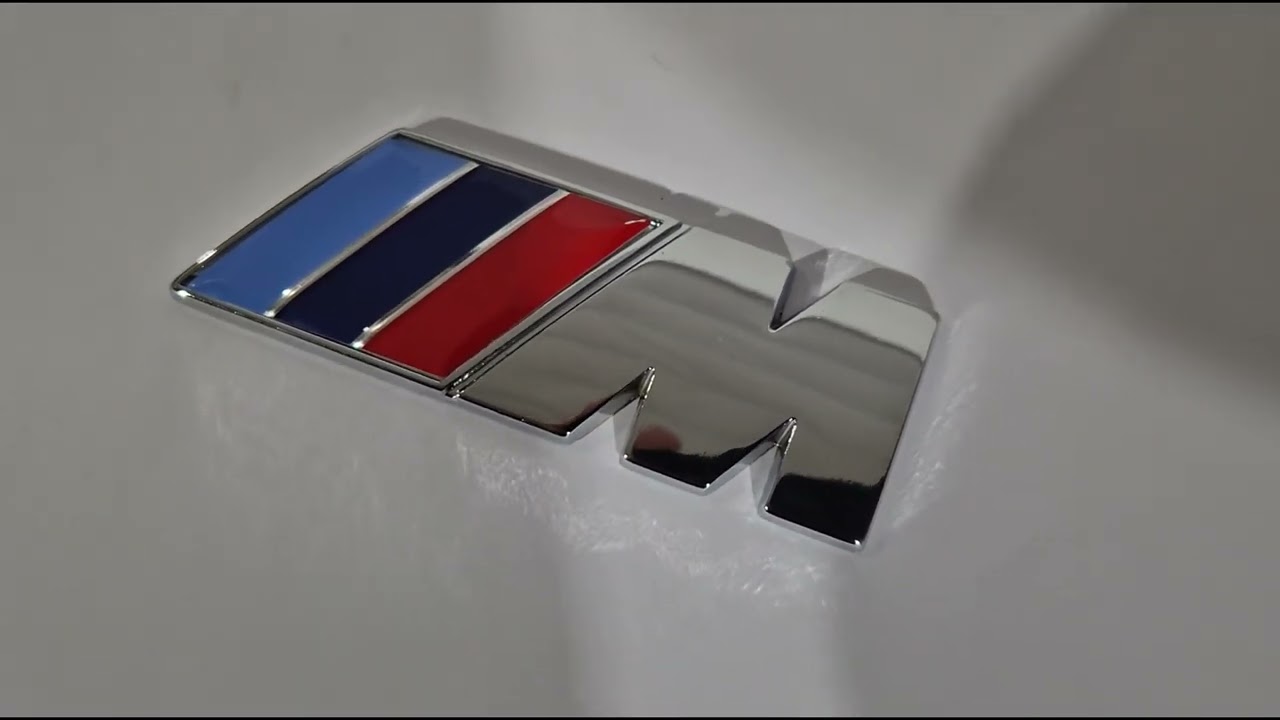BMW Напис М 85мм на 30мм (нержавійка) Video 1
