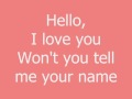 Hello, I love you- Glee Cast (Finn) 