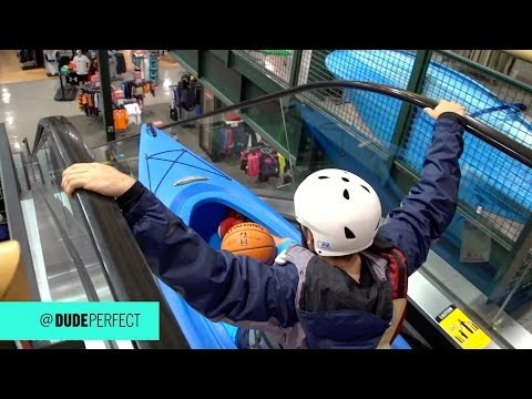 Kayaking Down an Escalator