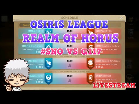 LIVE 14:50 UTC - Osiris League - Realm Of Horus Spectating #SNO VS G117, M374 vs 92SW, UCS vs SSB