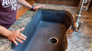 Black Granite Sink Restoration With NuVibrants
