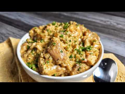One Pan Smothered Chicken and Rice