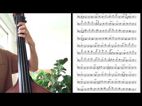 Paul Chambers - Chasin' the Bird(F Rhythm Changes Bass Line Transcription) ウォーキングベース