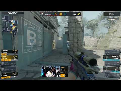 n0rb3r7 - quick 1vs2 clutch - Virtus.pro vs. Natus Vincere - PGL CS2 EU 1 RMR 2024