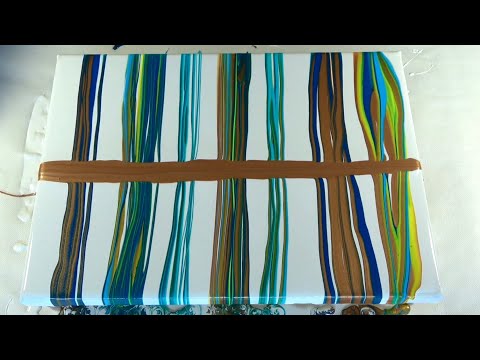 Ghost Pour Swipe Technique – Bronze Metallic – Acrylic Pouring – Giant Cells – Ceramic