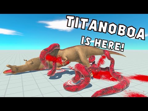 Titanoboa vs All Dinosaurs and Humans | Animal Revolt Battle Simulator