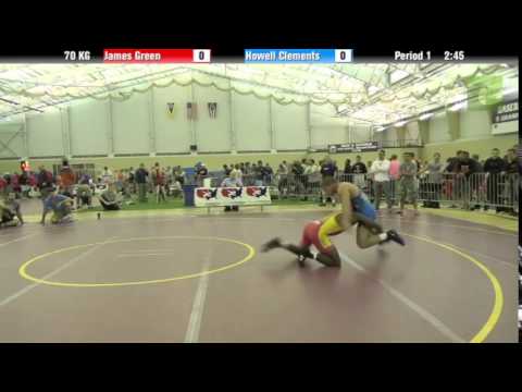 Men`s Freestyle 70 KG James Green vs. Howell Clements