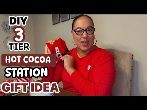 DIY Easy 3 Tier Hot Cocoa Station For The Holidays #giftideas #vendor #trending #holidays