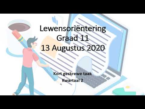 LO GRAAD 11: 13 Augustus 2020 - periode 8 (13118)