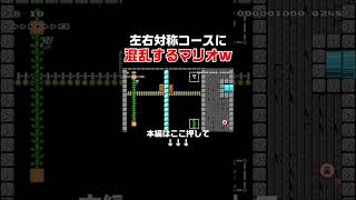 左右対称がヒントになったコースで大混乱してるマリオが可愛いwww【マリオメーカー2/マリメ2】