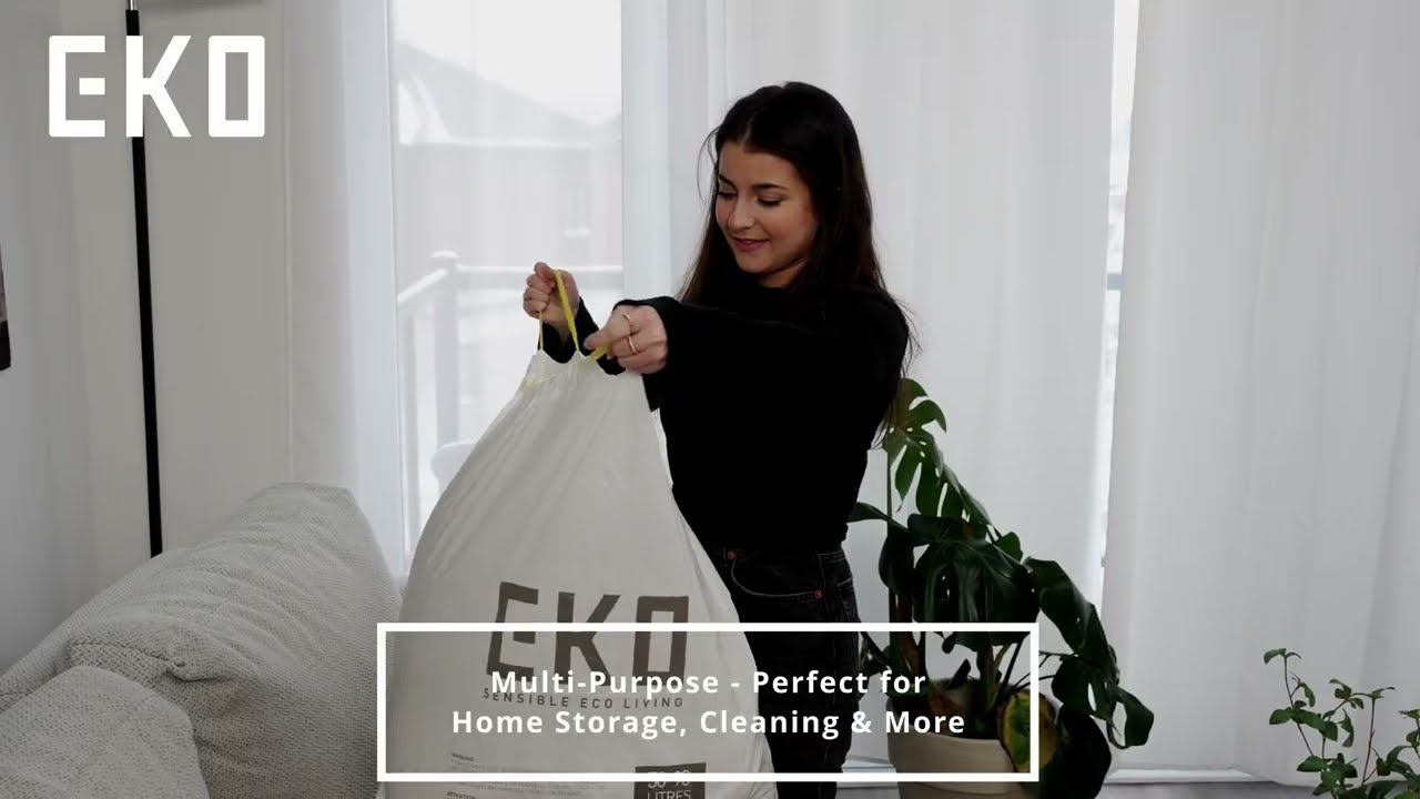 EKO Extra-Strong Drawstring Kitchen Trash Bags