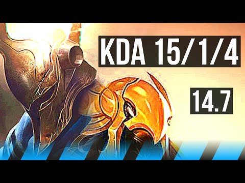 PANTHEON vs AZIR (MID) | 15/1/4, 600+ games, Legendary | BR Master | 14.7