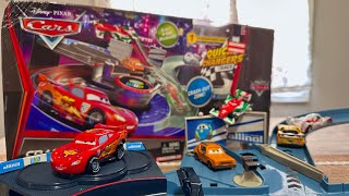 2012 Crash N’ Change Speedway Track Set Unboxing & Run — Cars 2 Figure 8 Wind-Up Booster Set