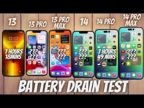 Apple iphone 14 series vs iPhone 13 series battery drain test 2023?