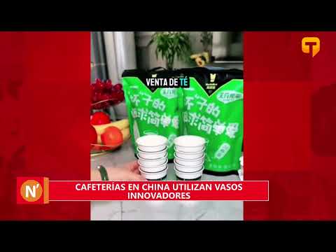Cafeterías en China utilizan vasos innovadores