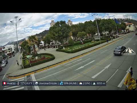 🔴 EN VIVO | Plaza de Armas de Huaraz: Audio Ambiental | Restaurante Encuentro de los Andes | 24/7