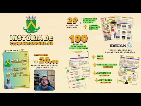 História de Campina Grande: Como Surgiu a Rainha da Borborema? | Concurso IDECAN #campinagrande