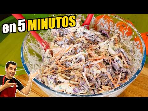 ¡EXPLOSIÓN DE SABOR! La MEJOR ensalada de repollo (Fácil y Saludable)