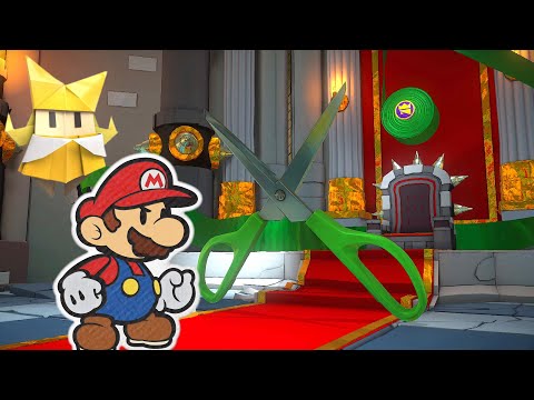 Bowser's Castle + Scissors Boss Fight!! Paper Mario: The Origami King (100% Playthrough!!)