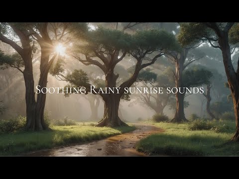 Soothing Rainy Sunrise Sounds | ASMR | Meditation 432hz