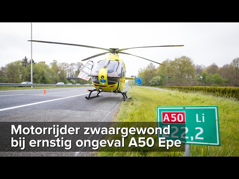 Motorrijder zwaargewond bij ongeval A50 Epe - ©StefanVerkerk.nl