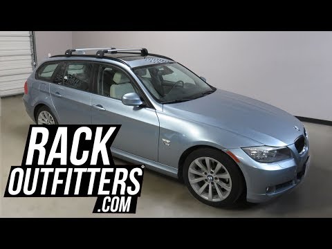 BMW 3 Series Wagon with Thule AeroBlade Edge Roof Rack Crossbars