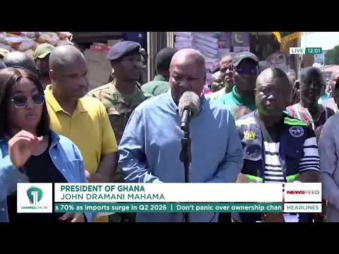 Mahama Presents Relief Items to Flood Victims in Hohoe