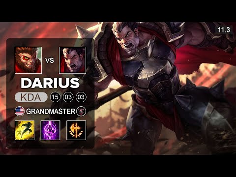 Darius Top vs Wukong - NA Grandmaster Patch 11.3