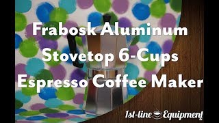Frabosk Aluminum Stovetop 6-Cups Espresso Coffee Maker