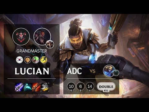 Lucian ADC vs Ezreal - KR Grandmaster Patch 10.12
