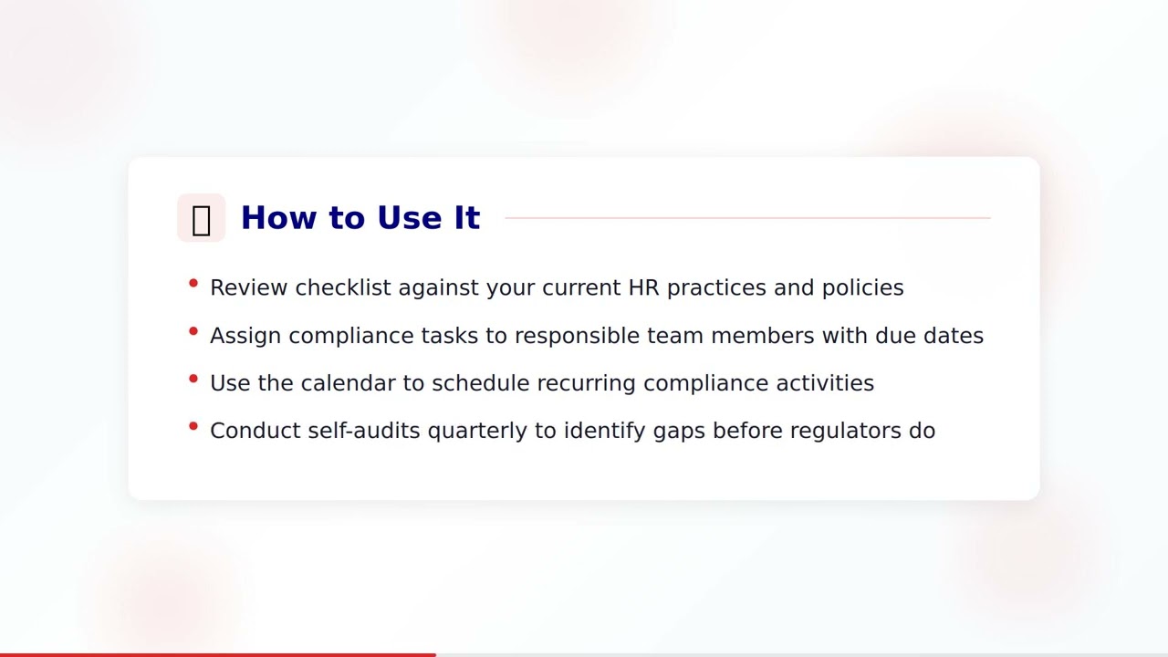 HR Compliance Checklist Walkthrough