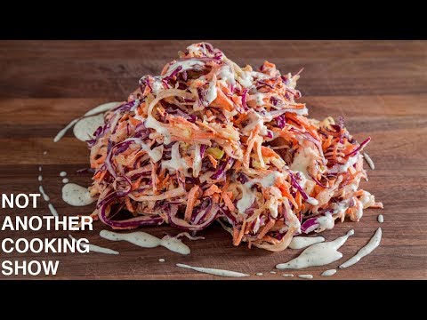 how to make CREAMY COLESLAW from scratch