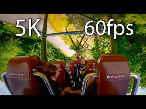 Toutatis back seat on-ride 5K POV @60FPS Parc Asterix