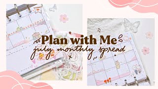 .｡*ﾟ Plan with Me : July Monthly Spread - Indonesia (click CC for Eng Sub)