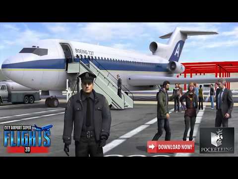 US Airport Super Flights 3D Video