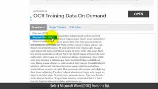 How to turn a scanned document into MS Word