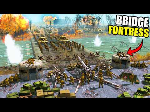 I built a WW2 BRIDGE FORTRESS vs Deadliest German Army Invasion! - Gates of Hell