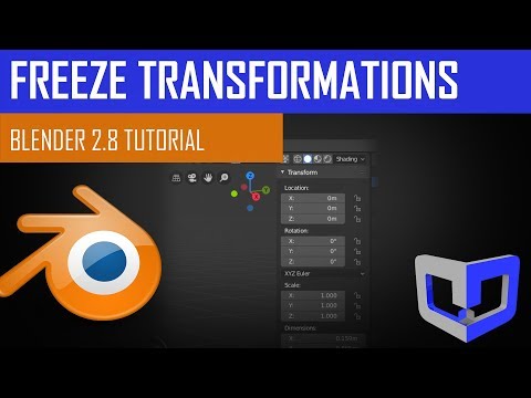 Switching From Maya to Blender 2.8 - Freeze Transformations