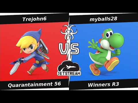 Quarantainment 56 Winners R3 - Trejohn6 (Toon Link) Vs myballs28 (Yoshi) - SSBU