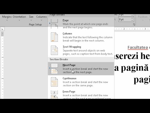 How to insert header / footer only on the first page / on a specific page, in WORD - tutorial