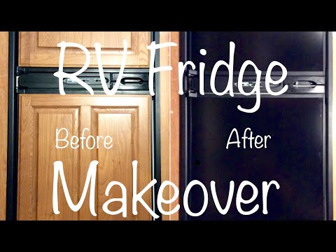 RV Fridge Makeover (How to update the look of your RV refrigerator)