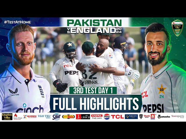 Full Highlights | Pakistan vs England | 3rd Test Day 1 | PCB | M4B1A
